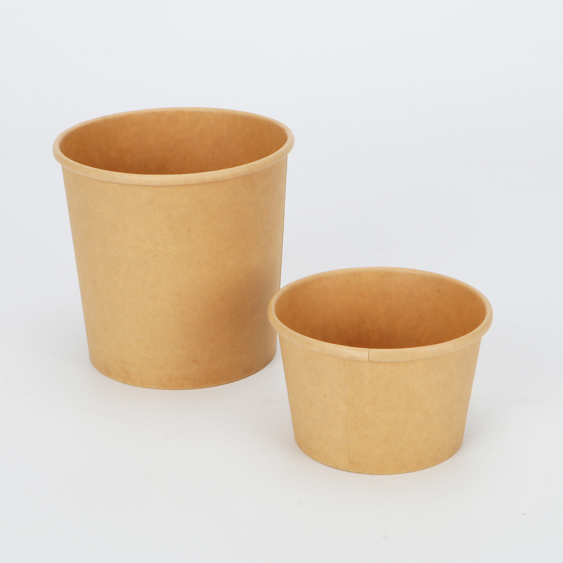 Brown paper cup dinner bowl